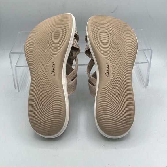 Clarks CloudSteppers Mira Isle Sand Textile Women's Sandals Size 10 Slide - Picture 6 of 10